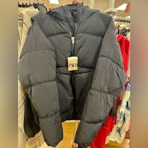 Zara black puffer jacket